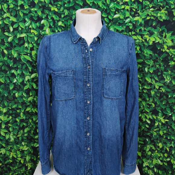 Calvin Klein Blouse (Jean Jacket Blue) - Picture 6 of 8